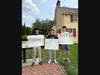 Spencer Martin, Colby Martin, Reid Buehler selling pretzels