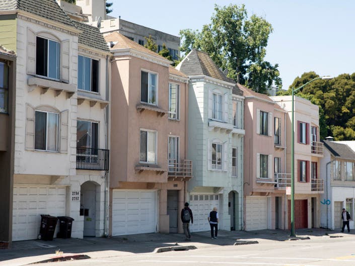 Homes along Park Boulevard in the Ivy Hill neighborhood of Oakland, CA on July 3, 2019.