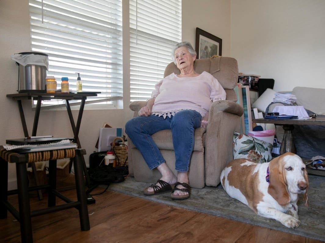 Linda Jacobs, 71, at her home in Concord. Jacobs, who is at especially high risk for COVID-19 due to health conditions including diabetes, asthma and heart disease, relies on the Multipurpose Senior Services Program to continue living independently.