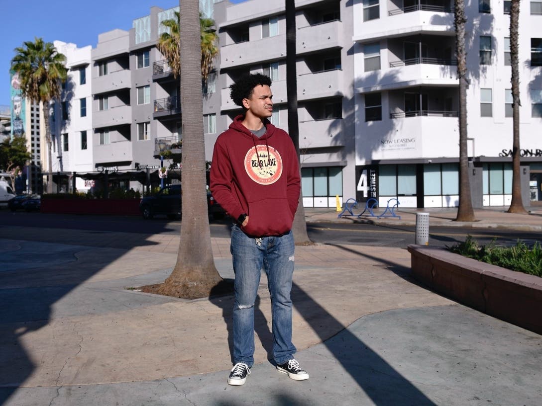 David Lewis, 29, left school at Long Beach City College after struggling to manage online classes with his job at Trader Joe's.