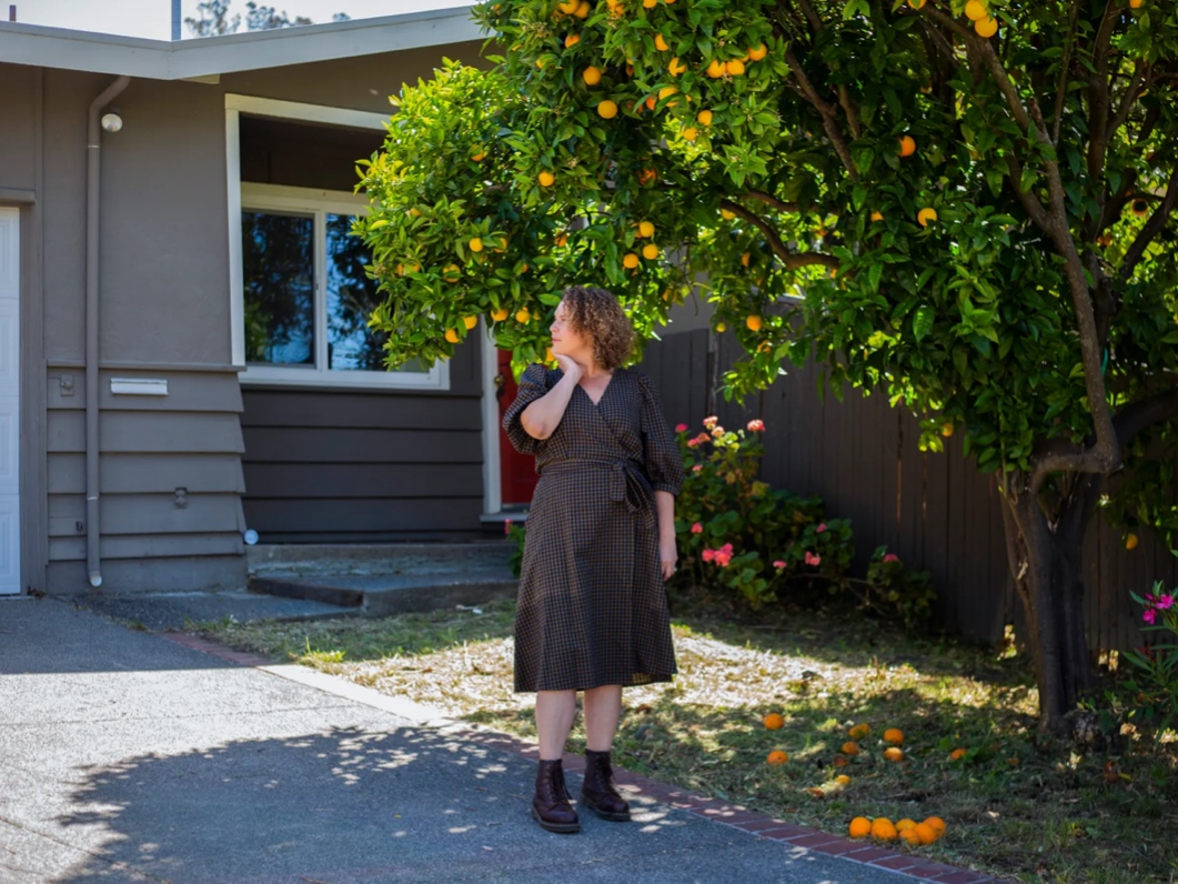 Ashley Raveche stands in her front yard thinking about the future of fire for her neighborhood in Mill Valley on Friday, May 20, 2022.