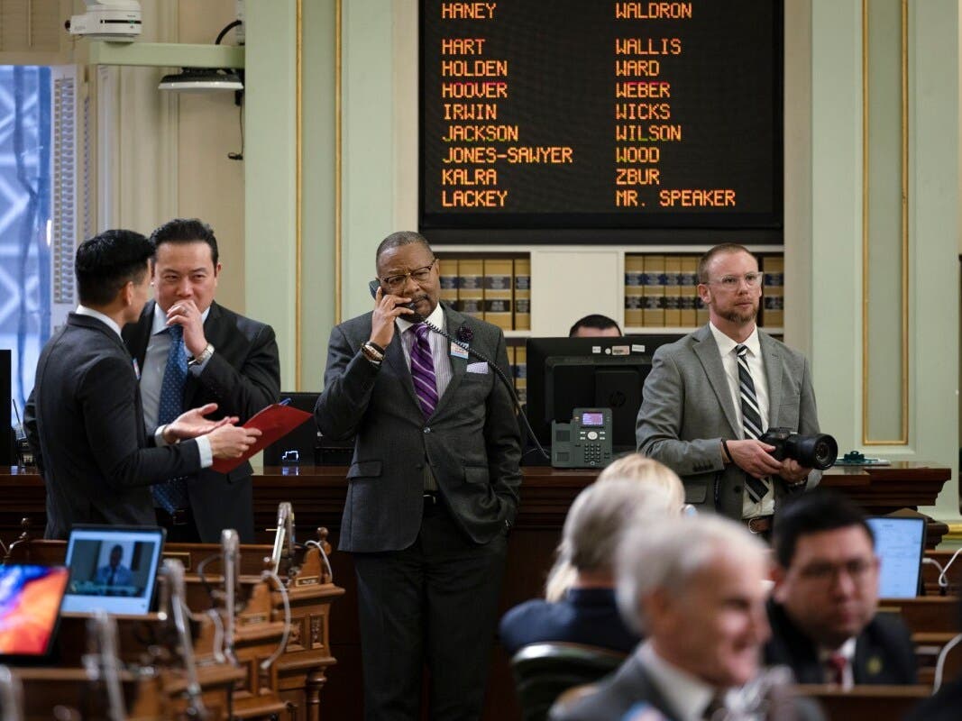 Lawmakers on the Assembly Floor at the Capitol on March 27, 2023. Photo by Miguel Gutierrez Jr., CalMatters An Imperial Irrigation District employee adjusts a gate while delivering a water order on Dec. 5, 2022. Photo by Caitlin Ochs, Reuters