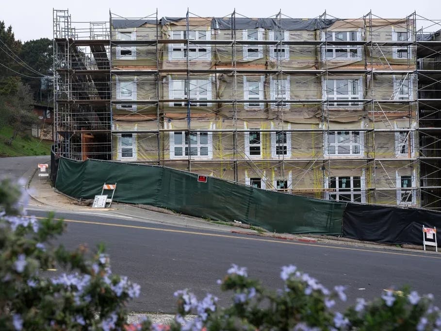 Factory-built housing Drake Avenue Apartments sits under construction at 825 Drake Avenue in Marin City on Feb. 7, 2026.