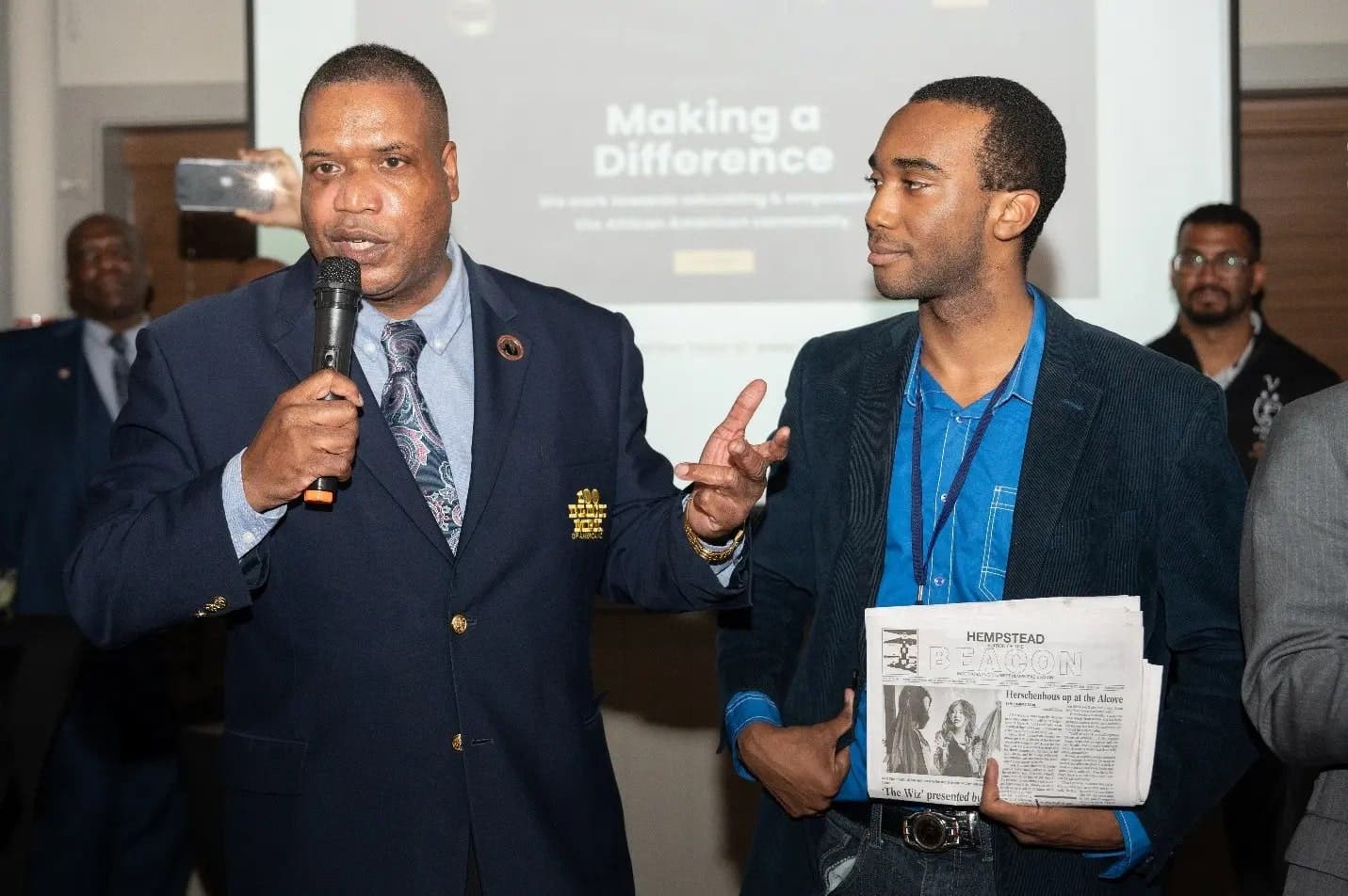  Phil Andrews President of 100 Black Men of Eastern New York, Inc. and Kepherd Daniel Reporter Patch