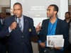 Phil Andrews, President of 100 Black Men of Eastern New York, Inc. and mentee Kepherd Daniel, Award-winning Reporter Patch