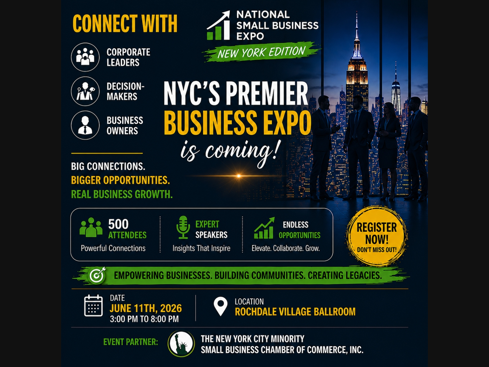 Expo is strategically curated to address real challenges including access to capital, scaling operations, digital transformation, procurement opportunities, and strategic partnerships.