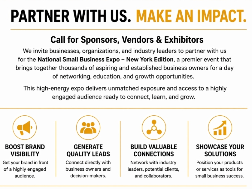 Attendees of the National Small Business Expo “New York Edition”
can expect a dynamic and results-driven experience!