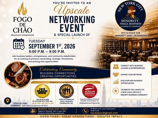 Established to serve as the definitive, unifying voice for minority small businesses across the five boroughs, the Chamber is extending an open invitation to business owners, entrepreneurs & corporate partners from various industries to join the chamber.