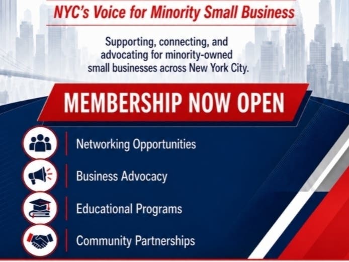 New York City Minority Small Business Chamber of Commerce is dedicated to supporting and advocating for small businesses, entrepreneurs, and diverse business communities throughout New York City and beyond. 