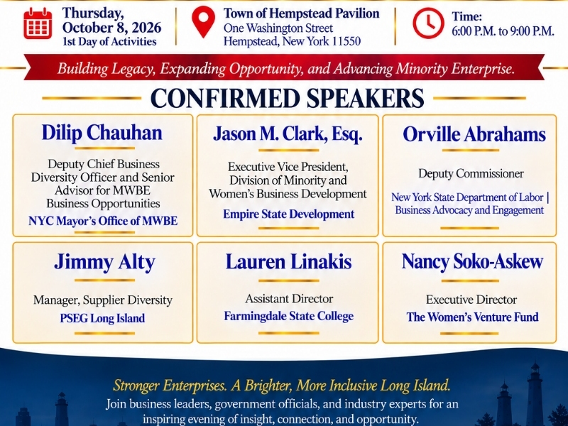 Under the theme “Building Legacy, Expanding Opportunity, and Advancing Minority Enterprise,” the opening program will bring together business owners, entrepreneurs, government officials, procurement professionals, corporate representatives and leaders.