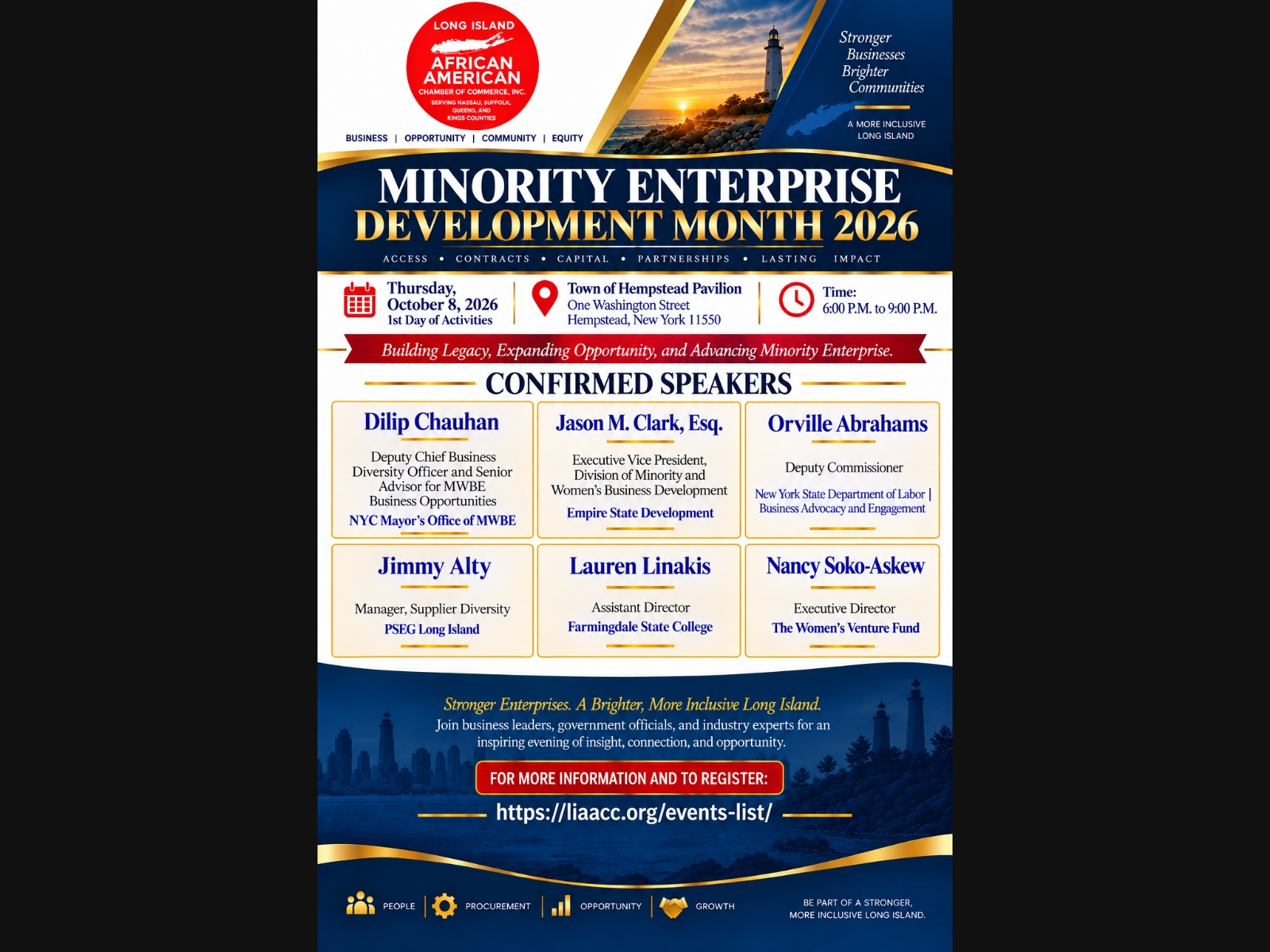 The theme “Building Legacy, Expanding Opportunity, and Advancing Minority Enterprise” reflects the Chamber's focus on moving minority businesses from participation toward sustainability, scalability and long-term economic impact.