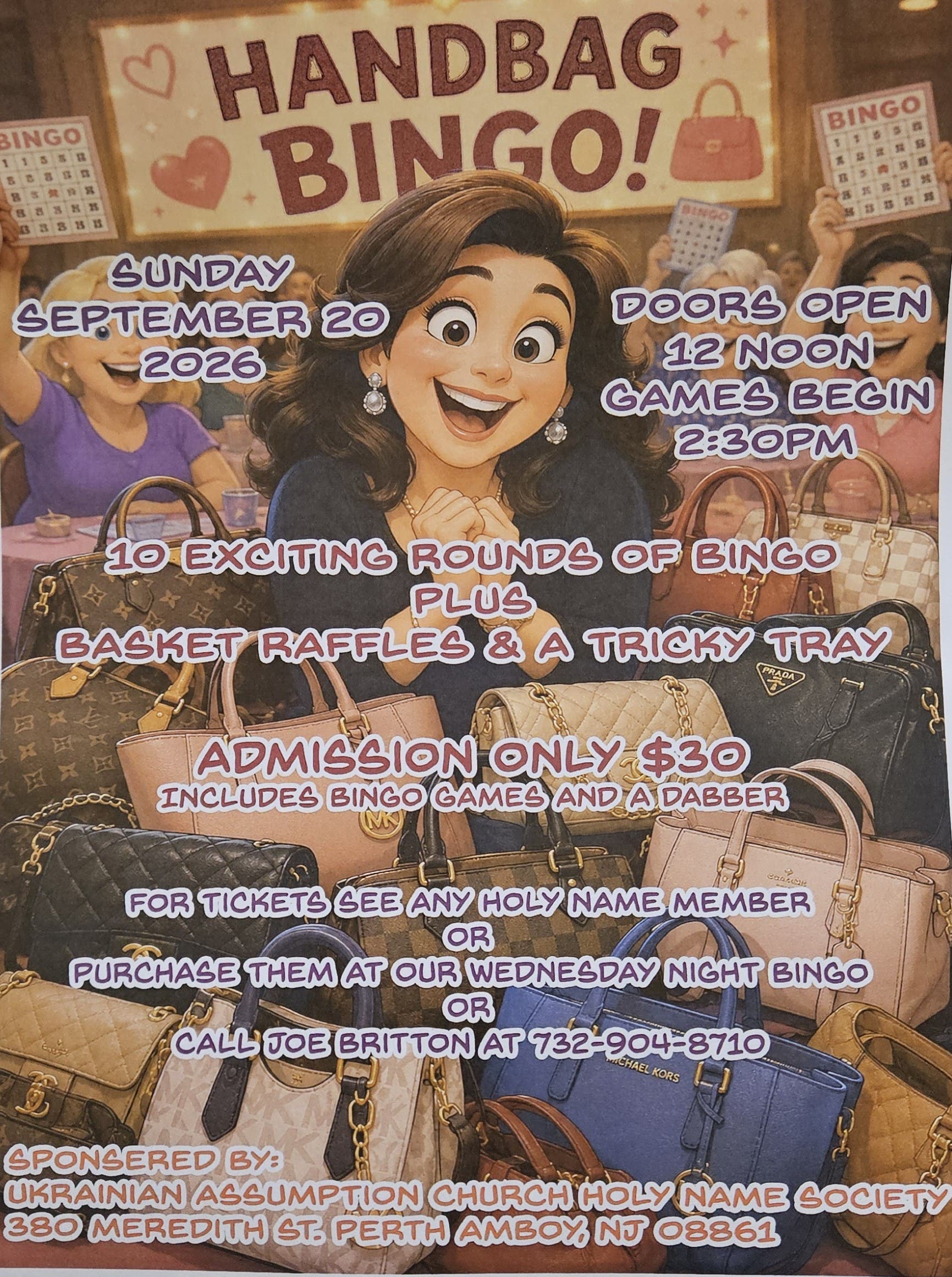 Designer Handbag BINGO and Tricky Tray 