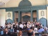 Adult Choir, Bell Choir and the four children's choirs frequently sing at the church's traditional Sunday worship service