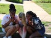 Rancocas Valley Regional High School senior student actresses react during a mock crash at the high school. 