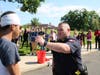 Rancocas Valley Regional High School senior Josh Harmon completes a mock Standard Field Sobriety Test.