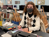 Ryann Lambert, a student in Hunterdon County Polytech Career & Technical High School’s Commercial Arts & Advertising Design Program, enjoys learning in a customized space to support her creative talents.
