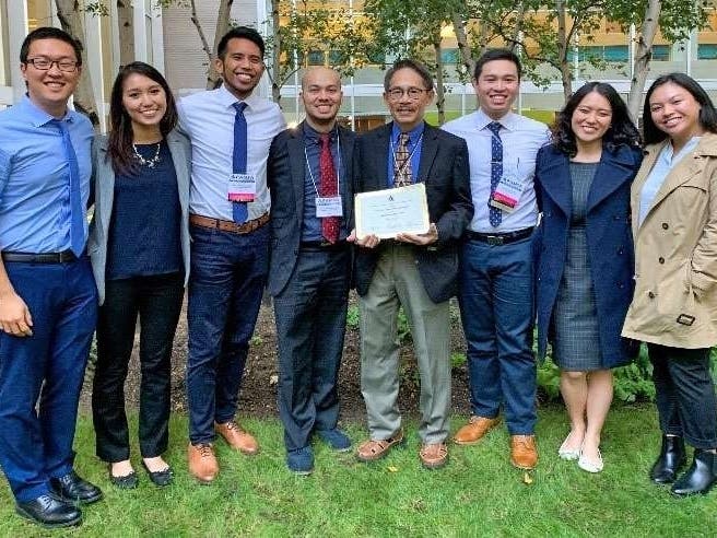 MCW APAMSA leadership with Yingfei Wu, National President, and Dr. B Li, APAMSA co-founder