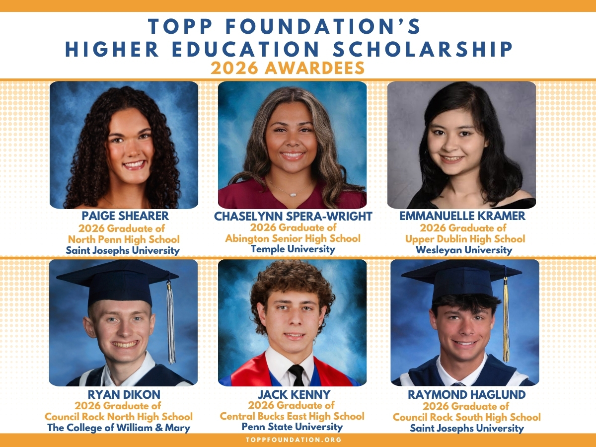 TOPP Foundation's 2026 Higher Education Scholarship Recipients