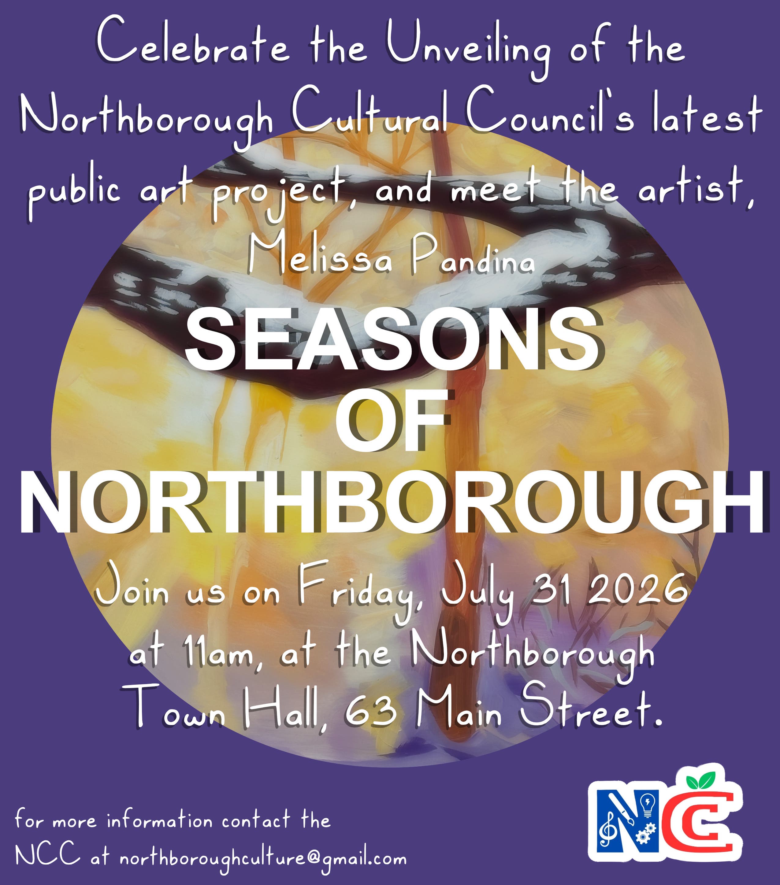 Northborough Cultural Council Seasons of Northborough Public Art Unveiling