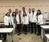 Samantha Bozzella with her fellow PA students at the College of Saint Elizabeth. 