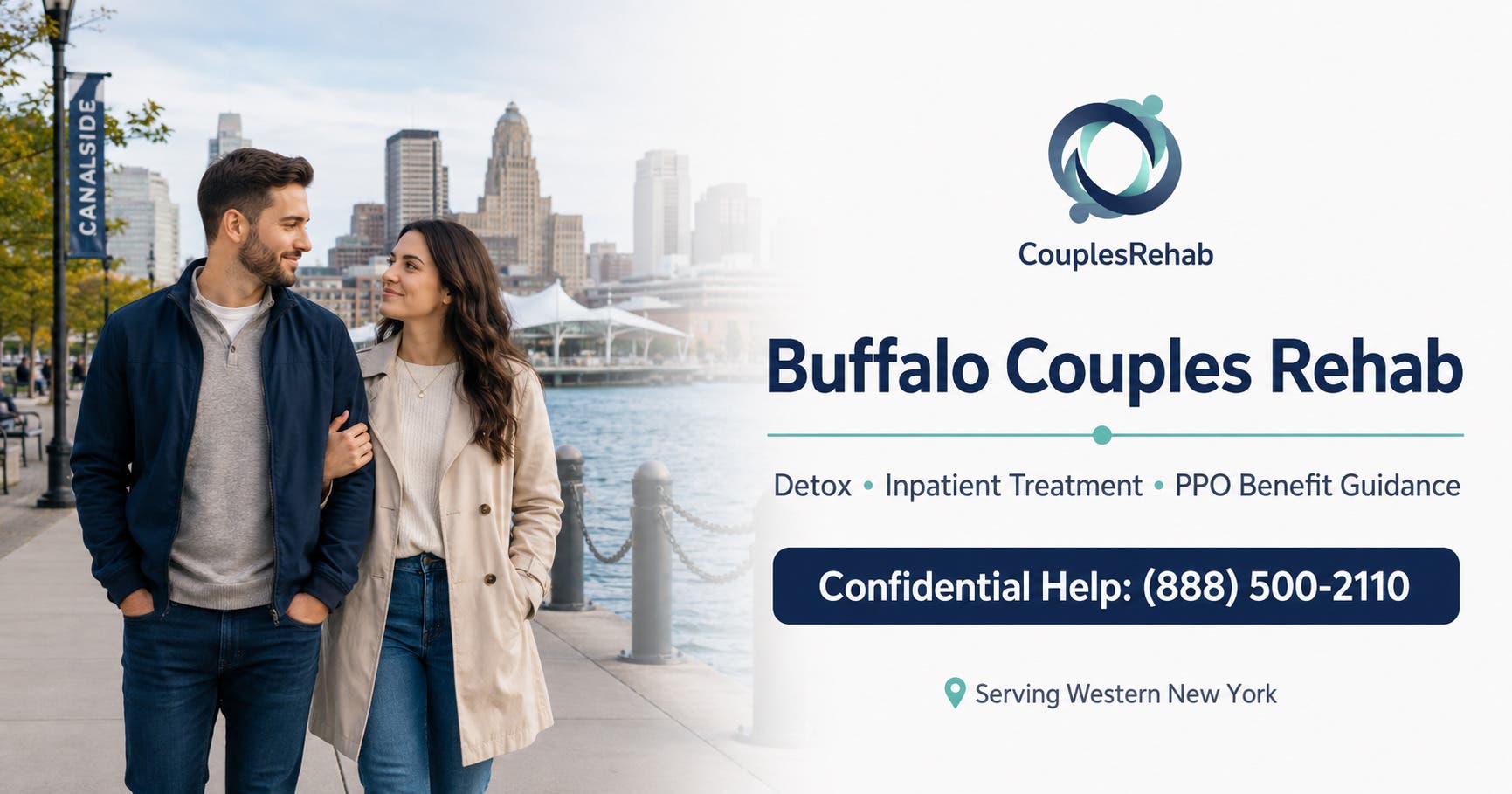 Buffalo Couples Rehab: Detox, Inpatient Treatment and PPO Insurance - Same Day, Same Room Options
