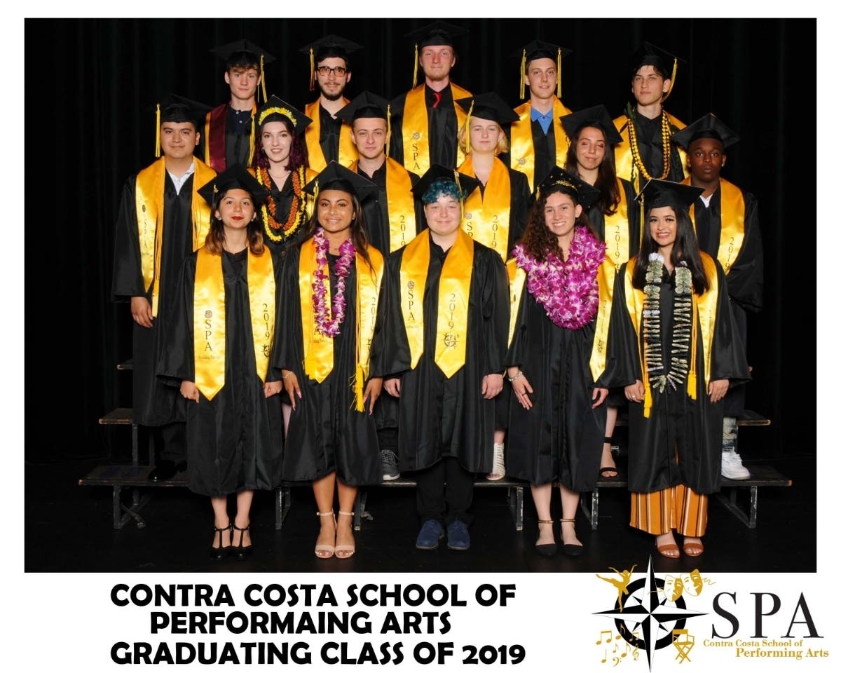 ​Graduates in the inaugural class of the Contra Costa School of the Performing Arts. 
