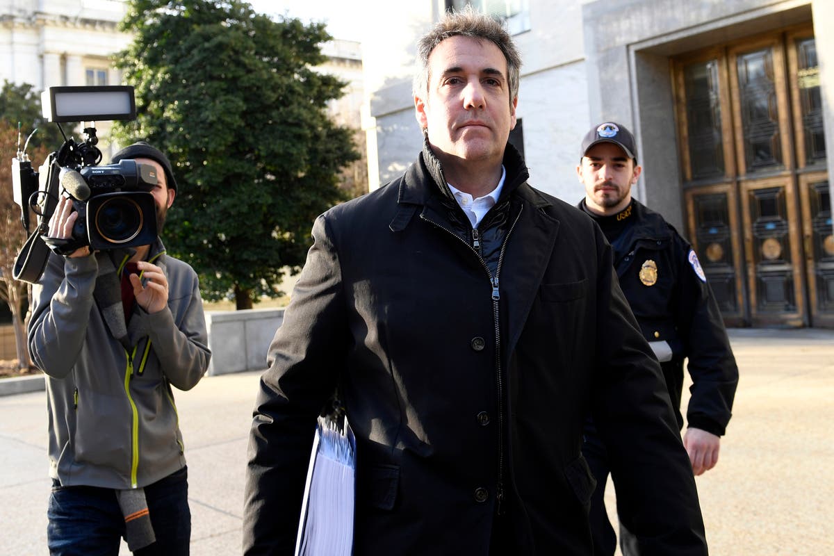 In this Feb. 21, 2019, photo Michael Cohen, President Donald Trump's former personal attorney, leaves Capitol Hill.