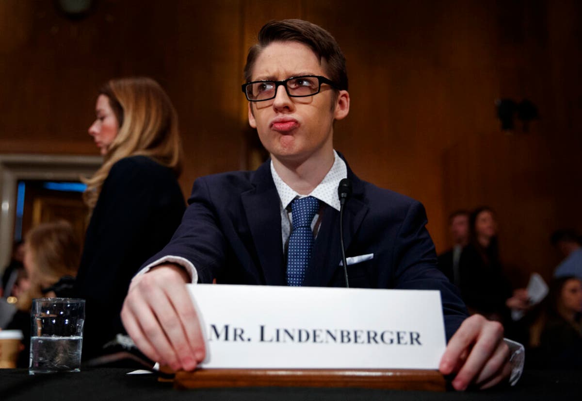 Ethan Lindenberger prepares to testify at a Senate Committee on Health, Education, Labor, and Pensions hearing.
