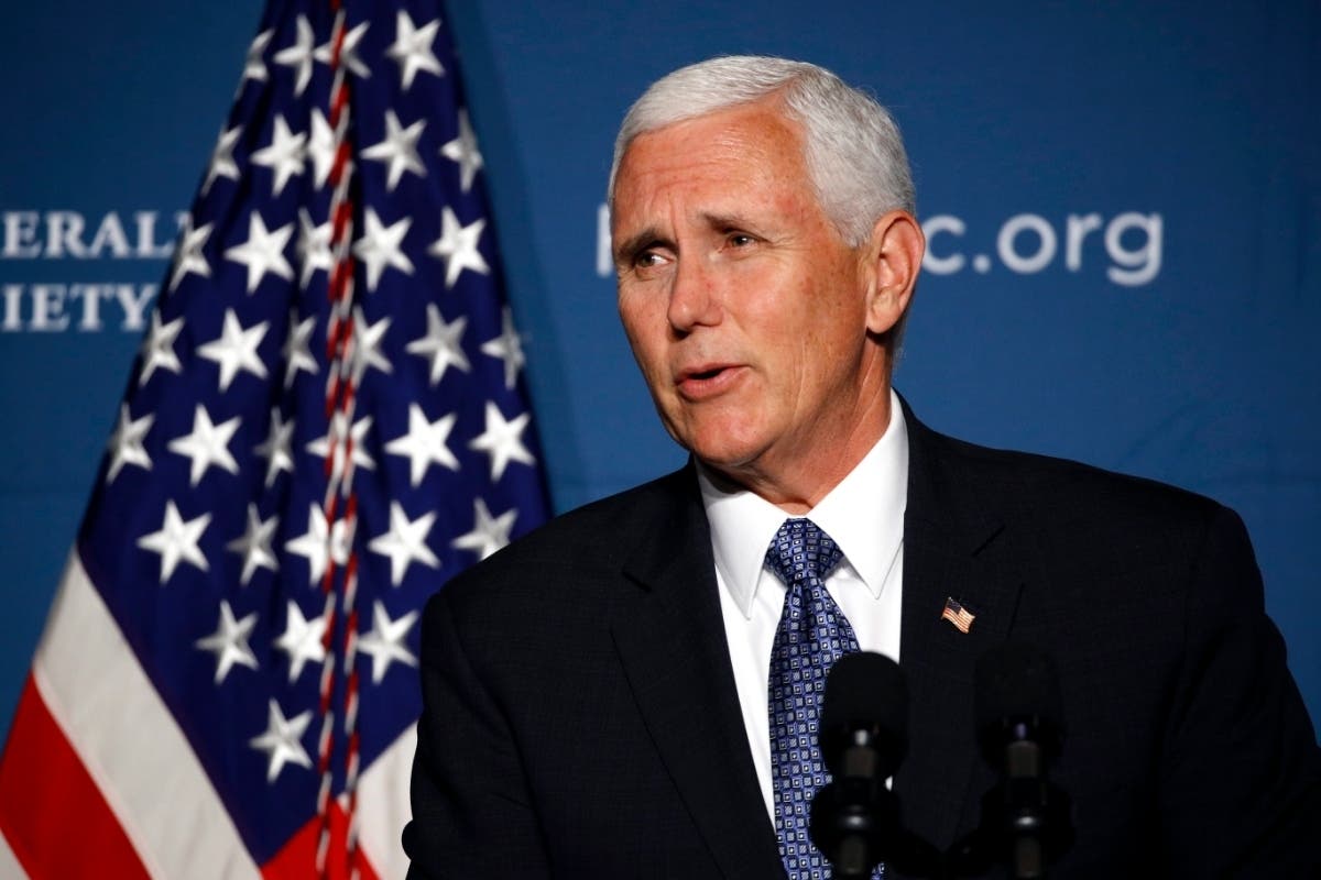 Vice President Mike Pence speaks at the Federalist Society's annual Executive Branch Review Conference on May 8.