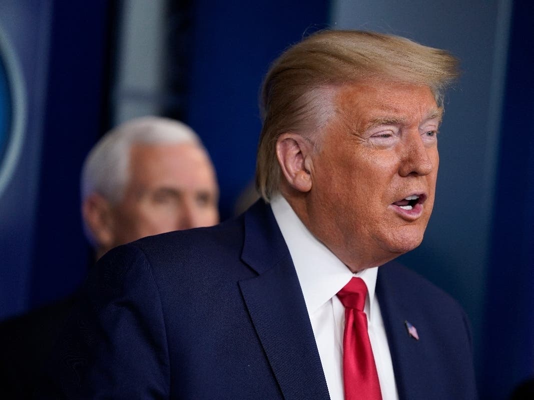 President Donald Trump speaks during press briefing with the Coronavirus Task Force, at the White House, Wednesday, March 18, 2020, in Washington.