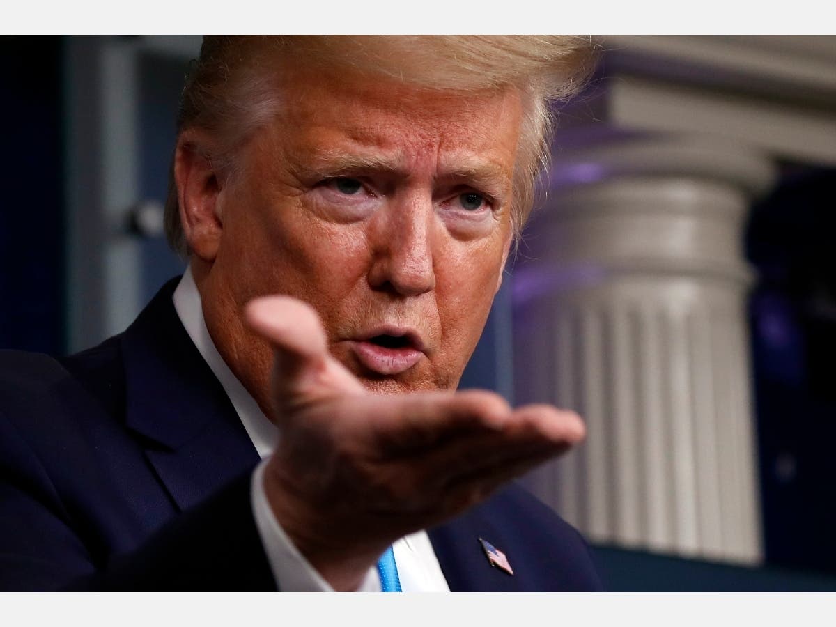 President Donald Trump speaks about the coronavirus in the James Brady Press Briefing Room of the White House, Tuesday, April 7, 2020, in Washington.