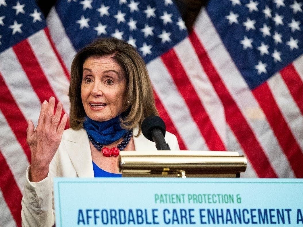 House Speaker Nancy Pelosi of Calif., speaks during news conference unveiling the Patient Protection and Affordable Care Enhancement Act on Capitol Hill in Washington.