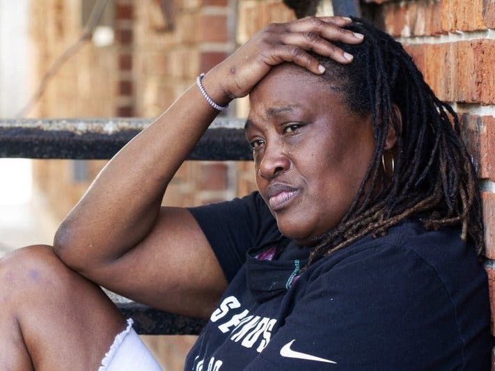 Natasha Blunt owes thousands of dollars in back rent after she lost her banquet porter job and has yet to receive her stimulus check.