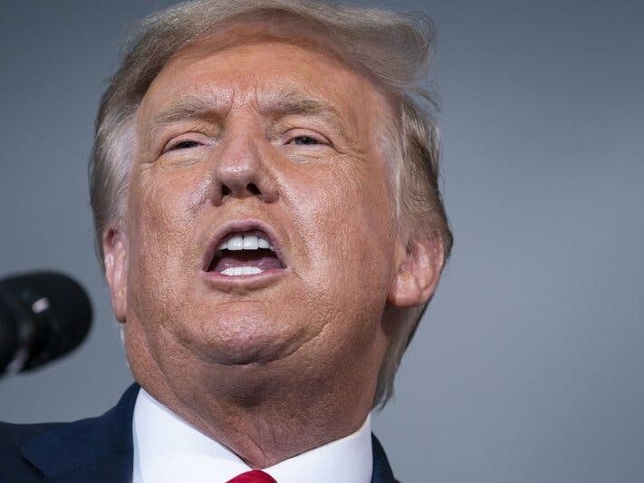 President Donald Trump speaks during a campaign rally at Smith Reynolds Airport, Tuesday, Sept. 8 in Winston-Salem, N.C.
