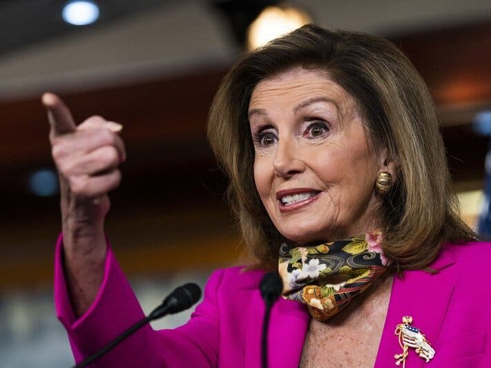 House Speaker Nancy Pelosi of Calif., speaks during a news conference on Capitol Hill. 