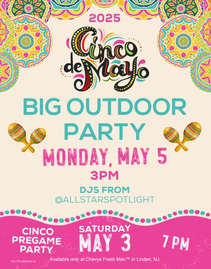 Chevys Fresh Mex Linden Cinco de Mayo Preparty 