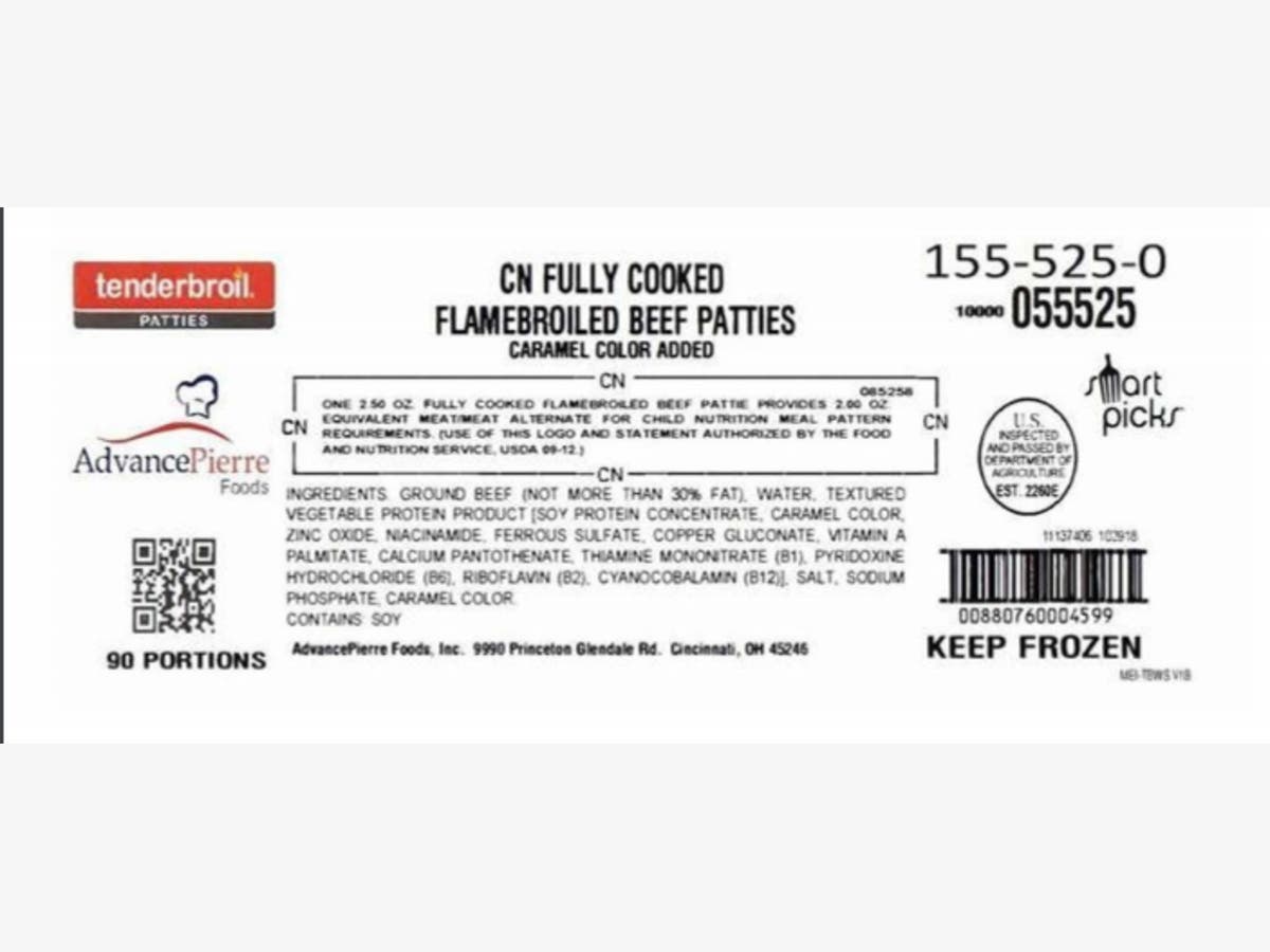 AdvancePierre Foods is recalling about 20,000 pounds of beef patties. 