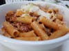 Spicy sausage rigatoni. 