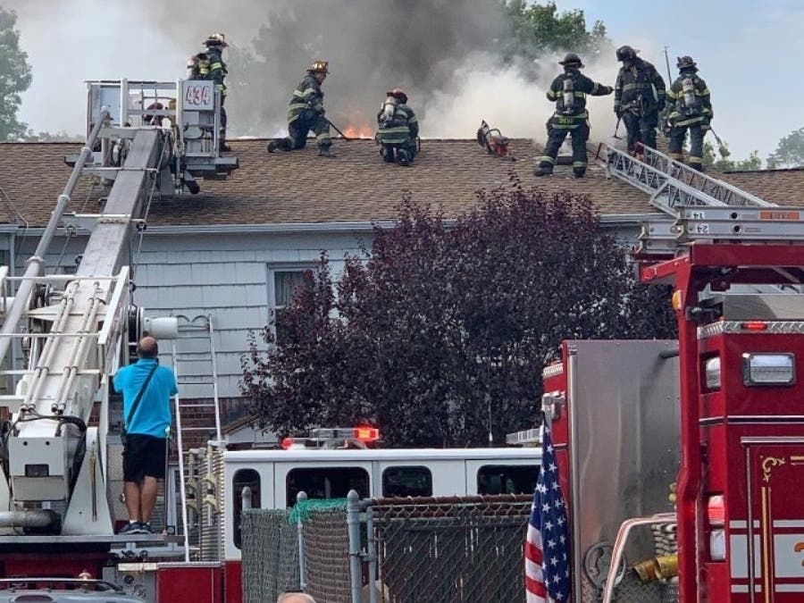 The blaze broke out Monday.