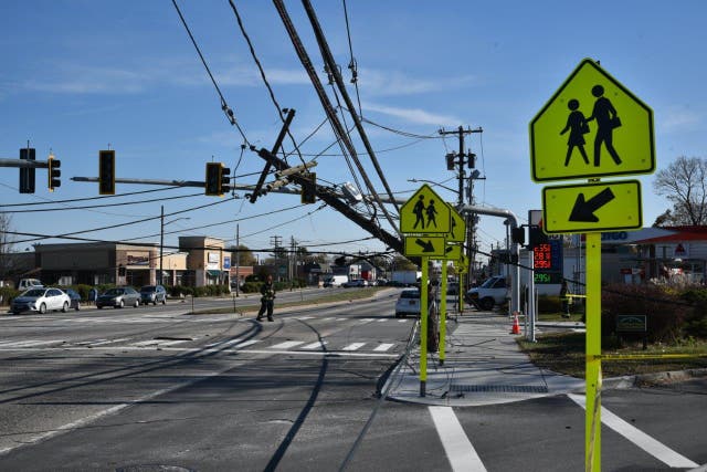 Dump Truck Pulls Down Wires, Snaps Poles In Hicksville: PHOTOS ...