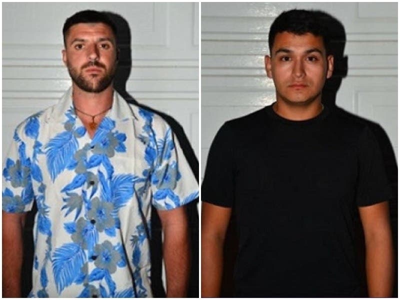 Scott Hannon, 34, (left) and Juan Tejedor Baron, 23, were arrested in connection with the grisly killing of a 74-year-old man in an upscale Honolulu neighborhood. 
