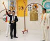 Dr. Zaw Linn Maung, Consul General of Myanmar, center, rang the Bell of World Peace and Love and made a wish for peace on September 9, 2022.