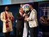 President of FOWPAL  Dr. Hong, Tao-Tze, center, is presented with the International Distinguished Leadership Award by Rev. Dr. Agorom Dike, right, for his outstanding leadership that fosters hope and transformation in the world.
