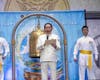Dr. Hong reveals the meaning of ringing the Bell of World Peace and Love at the World Leaders Peace and Harmony Inaugural Ball and Concert in Washington, Jan. 20, 2025.