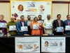 Marta Pereya, Acharya Joshi, Neil Khot, Prashant Kumar, Mrs. Santosh Kumar, Sagar Kumar, Chandlal Kumawat, Dr. Asthana, Kishore Mehta, with book