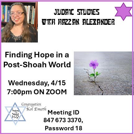 Finding Hope in a Post-Shoah World
