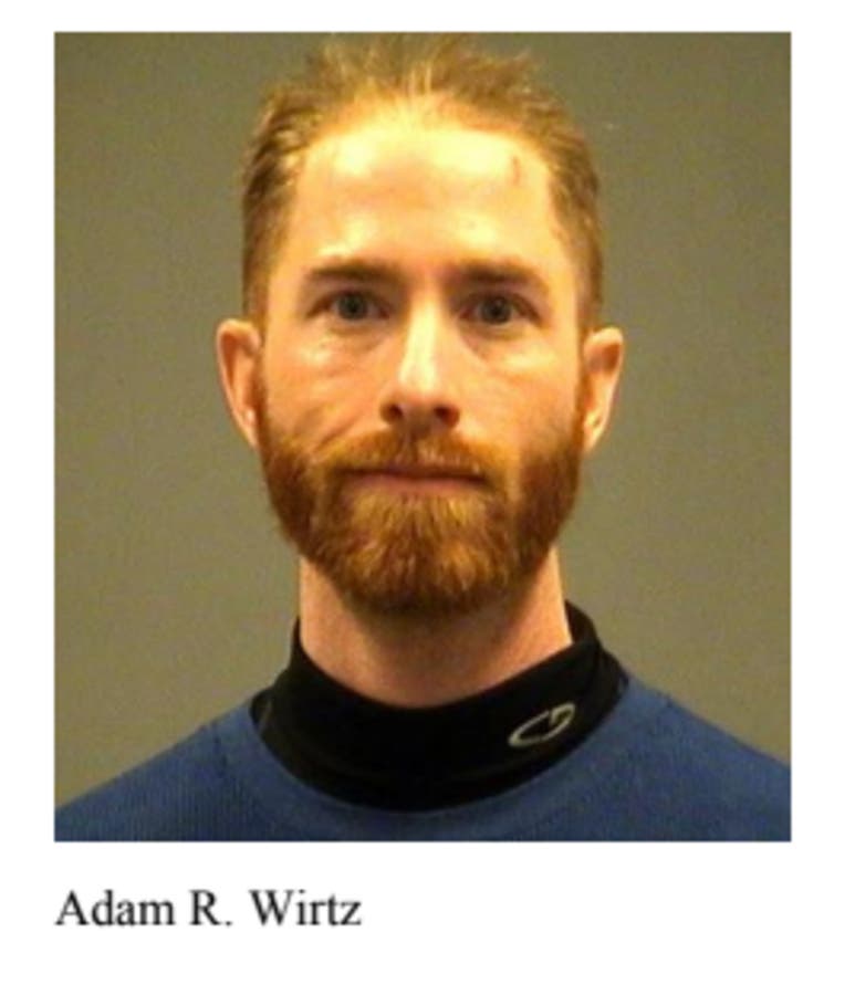 Adam Wirtz was arrested in late February for jumping off the new Will County Courthouse under construction.