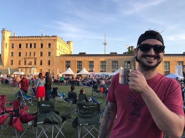 The owner of Joliet's Elder Brewing Company on East Cass Street enjoyed the festivities this past weekend. 