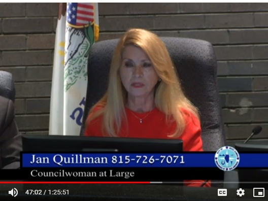 City Councilwoman Jan Quillman does not support raising Joliet property taxes to pay for a $10.5 million renovation of the downtown Joliet library.