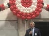 Joliet Mayor Bob O'Dekirk speaks at Tuesday's Target Distribution Center ribbon cutting event.